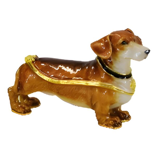 PB2152 Pewter Box Dog 8.3cm L