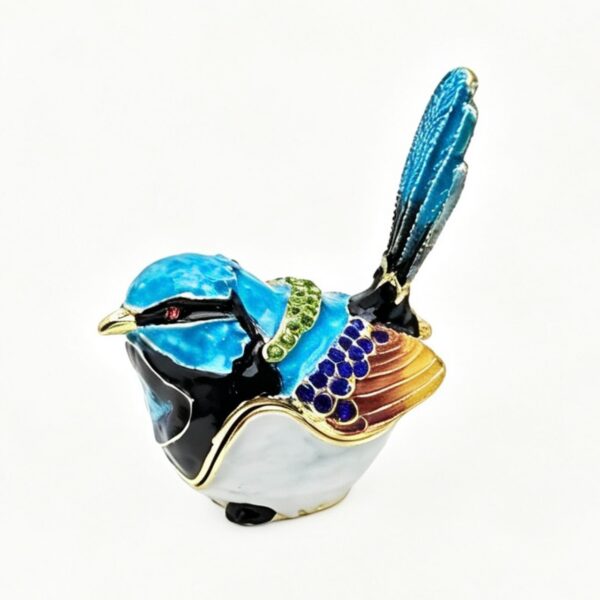 PB2351 Pewter Box Blue Wren