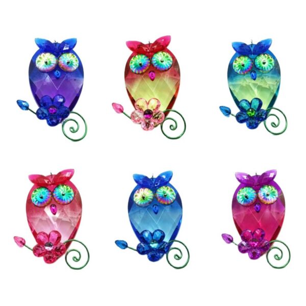 TWO TONE OWL 6 Asst HANGING ORNAMENT ACR2126
