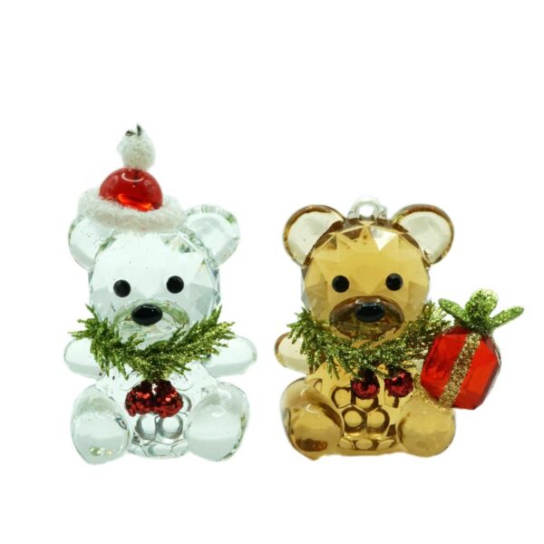 XMAS Christmas HOLIDAY TEDDY 2Asst HANGING ORNAMENT   ACR2508