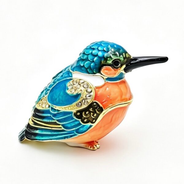 PB2234 Kingfisher trinket box 7*3.7*3.7cm