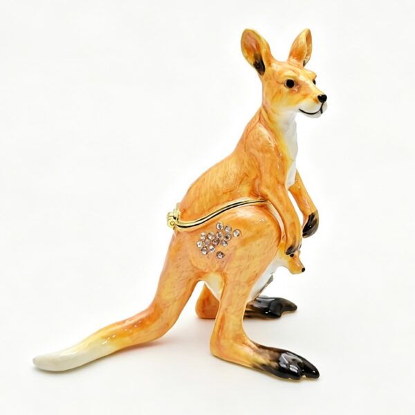 PB2238 Kangaroo with baby trinket box 8.2*3.2*9.2cm
