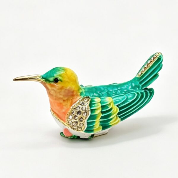 PB2602 Humming Bird Trinket Box-Green 8*3*4cm