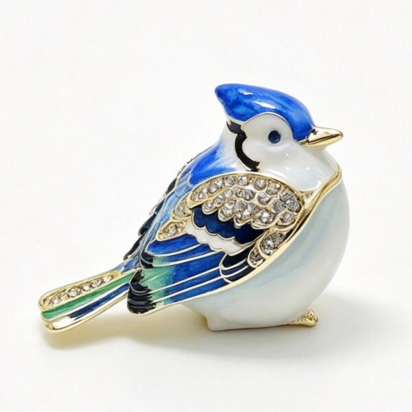 PB2606 Blue Jay Bird Trinket Box 6*3.8*4.5cm