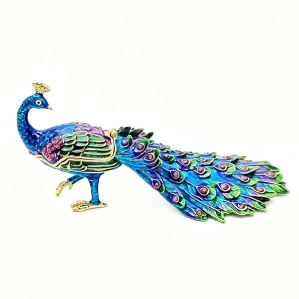 PB2610 Peacock Trinket Box 14*7*6.5cm