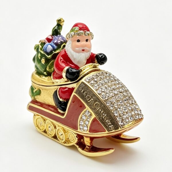 PB2620 Santa on Sleigh Trinket Box 6.2*2.8*5cm