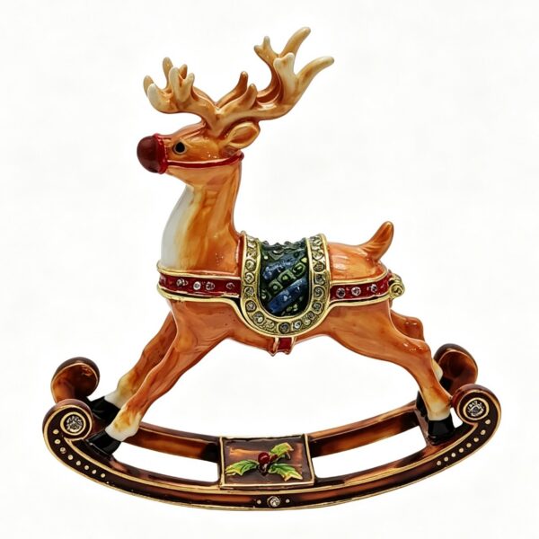PB2623 Rocking Reindeer Trinket Box 8.2*2.3*8.5cm